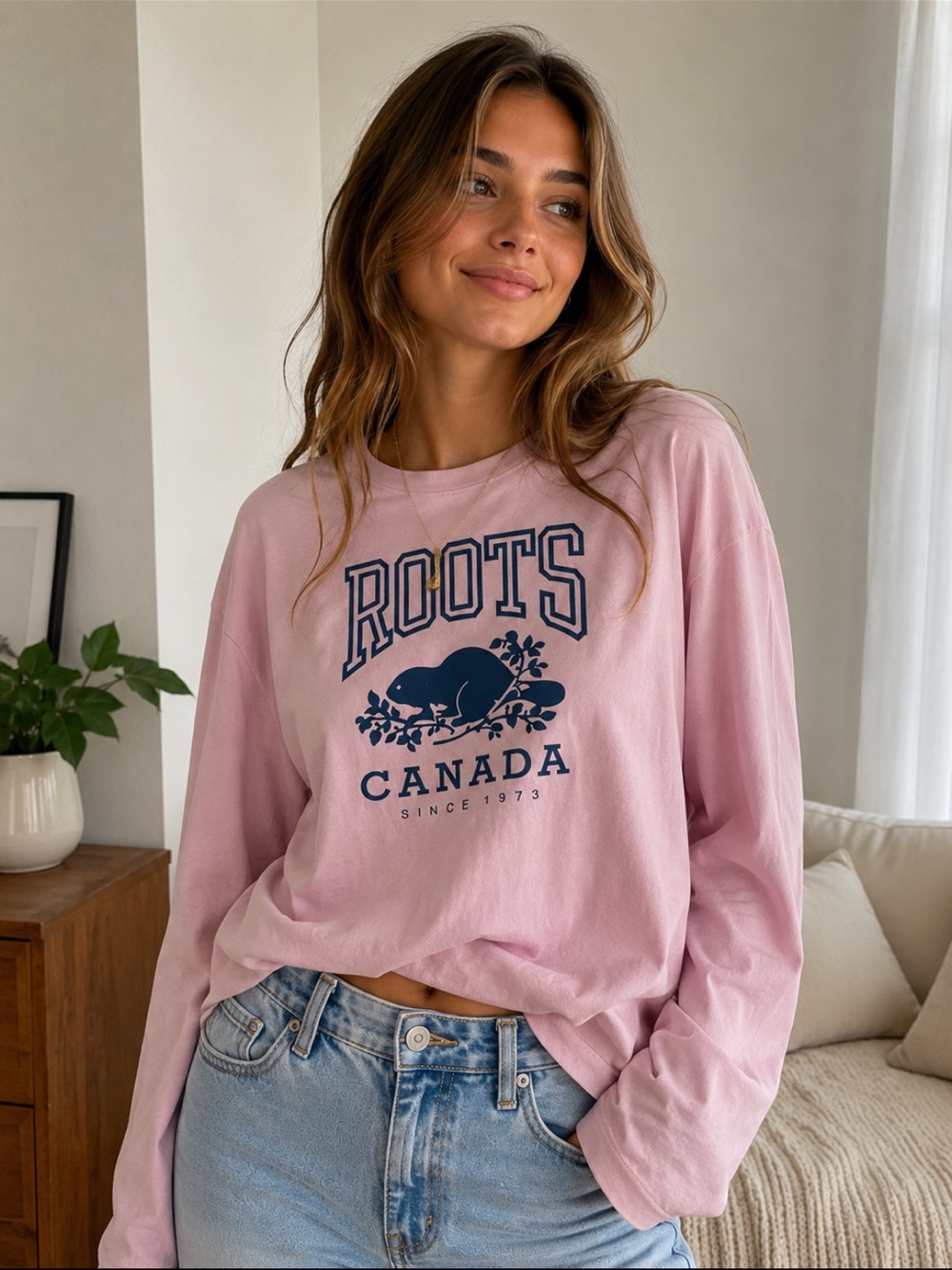 Roots Pink Long Sleeve Shirt